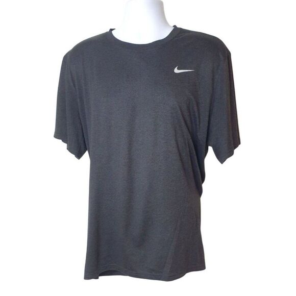 Nike Mens Tee 2X Charcoal Gray Dri-Fit Short Sleeve T-Shirt XXL Regular Sporty - Picture 1 of 4